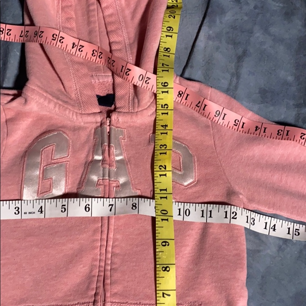 π 3 for $15 π - Gap Distressed Zip Up Hoodie Pink size Small - Picture 4 of 16